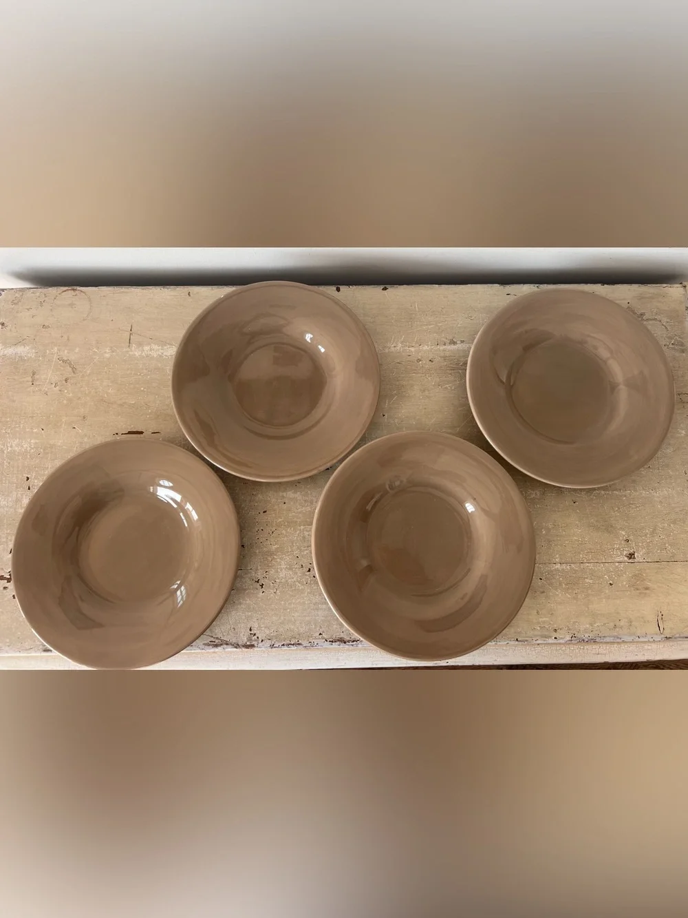 Pottery Barn Sausalito Taupe Salad Plates – Set of 4 – 10¼”